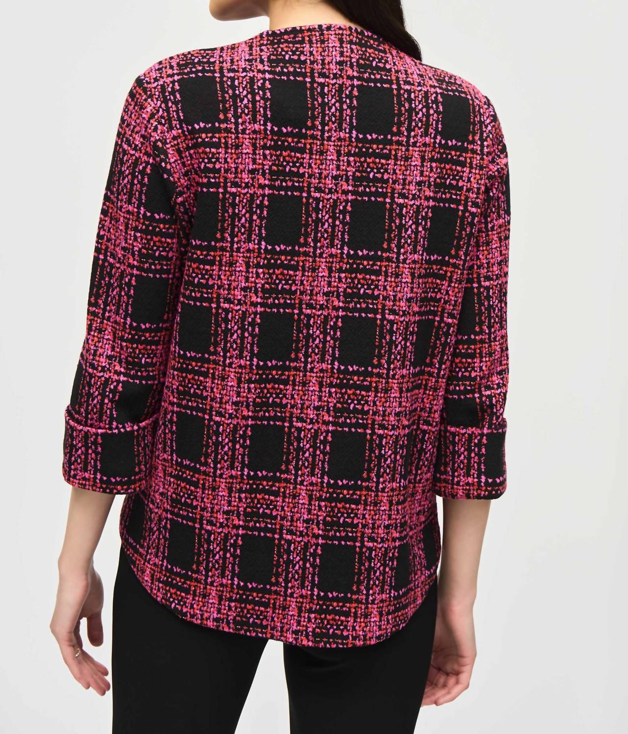 Joseph Ribkoff - Jacquard Knit Swing Jacket