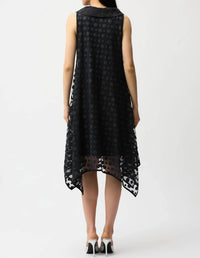 Joseph Ribkoff - Polka Dot Mesh Handkerchief Dress