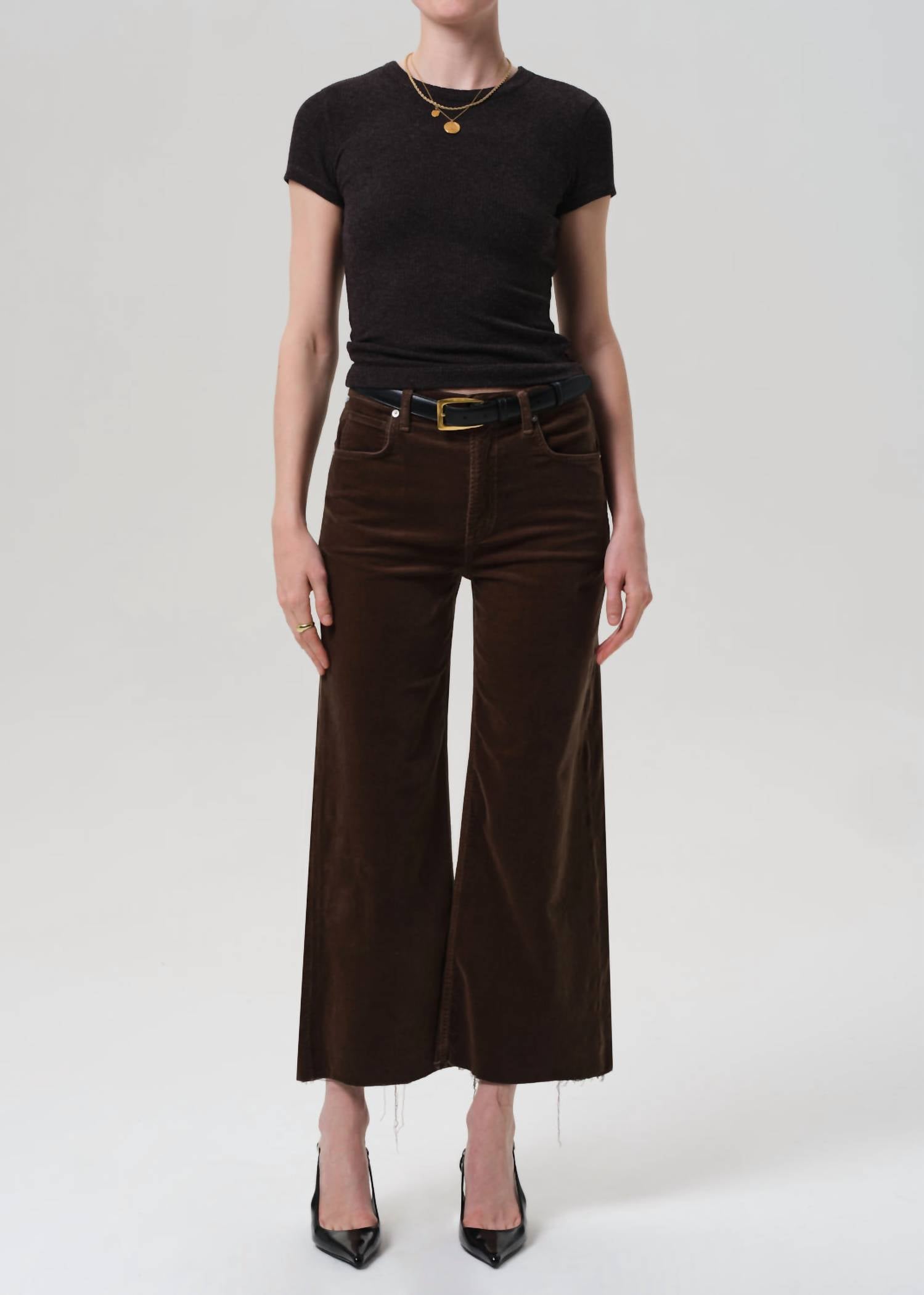 Citizens Of Humanity - Lyra Wide Leg Crop Corduroy Pants