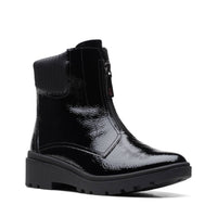 Clarks Women's Calla Zip Ankle Boots in black - women's shoe - alternate view