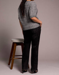 Tribal - Textured Sparkle Knit Top