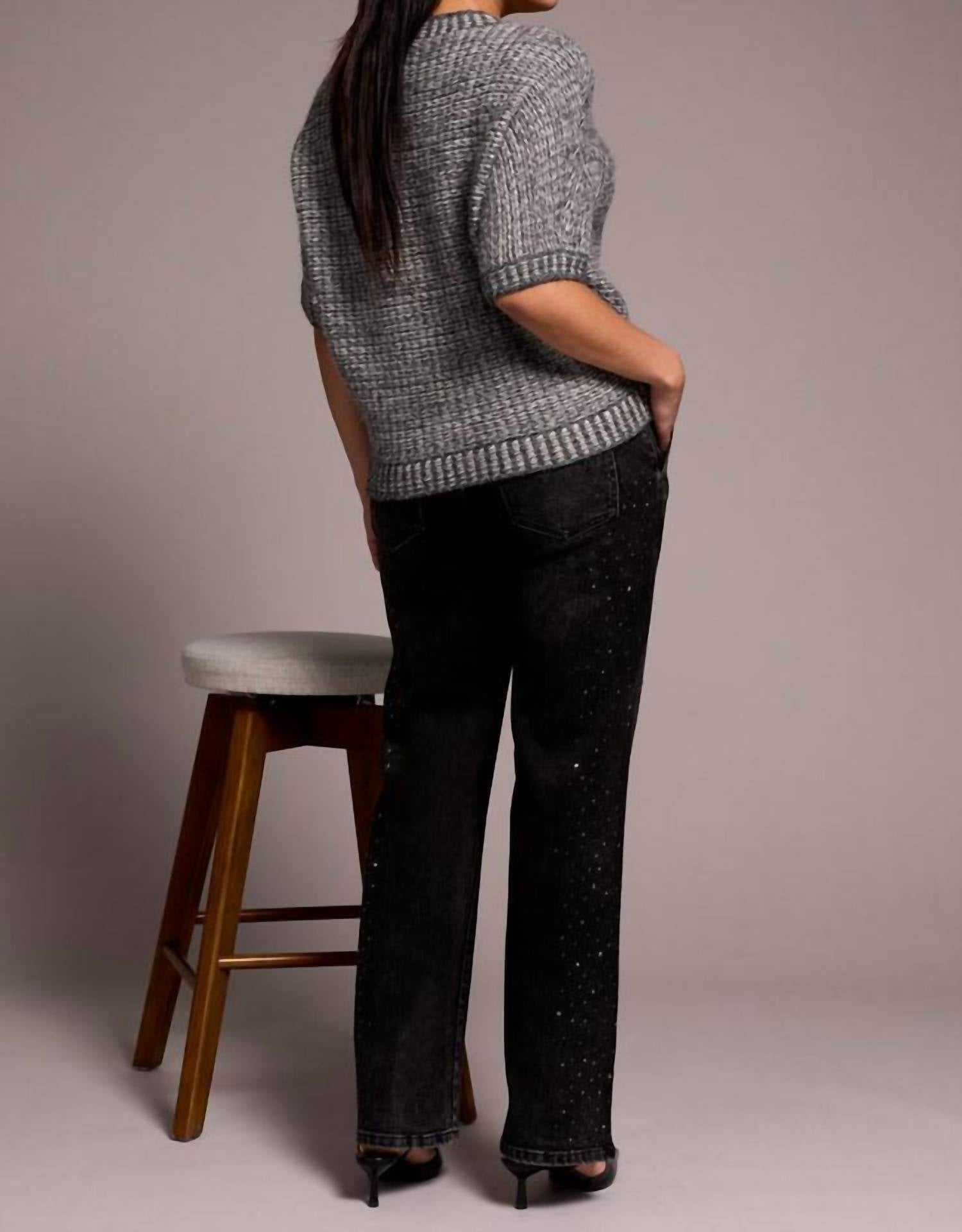 Tribal - Textured Sparkle Knit Top