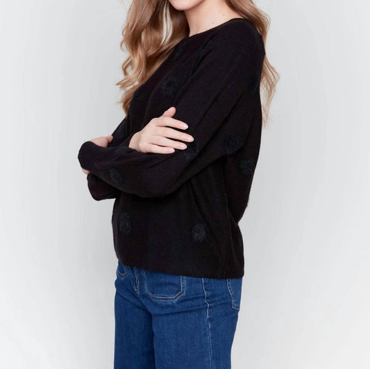 Charlie B - Faux Fur Polka Dot Sweater