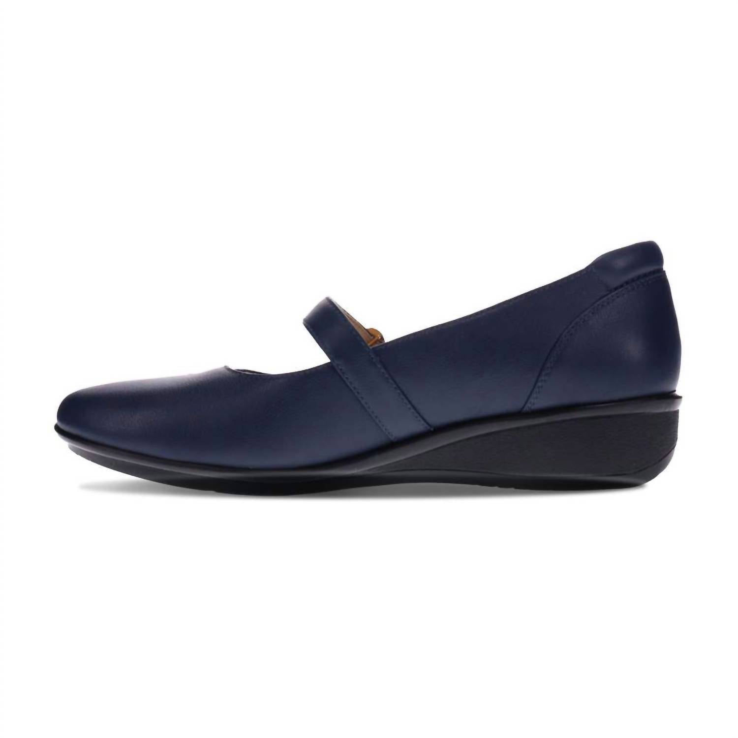 revere Women's Sicily Mary Jane Shoes in blue french - women's flats - detail view
