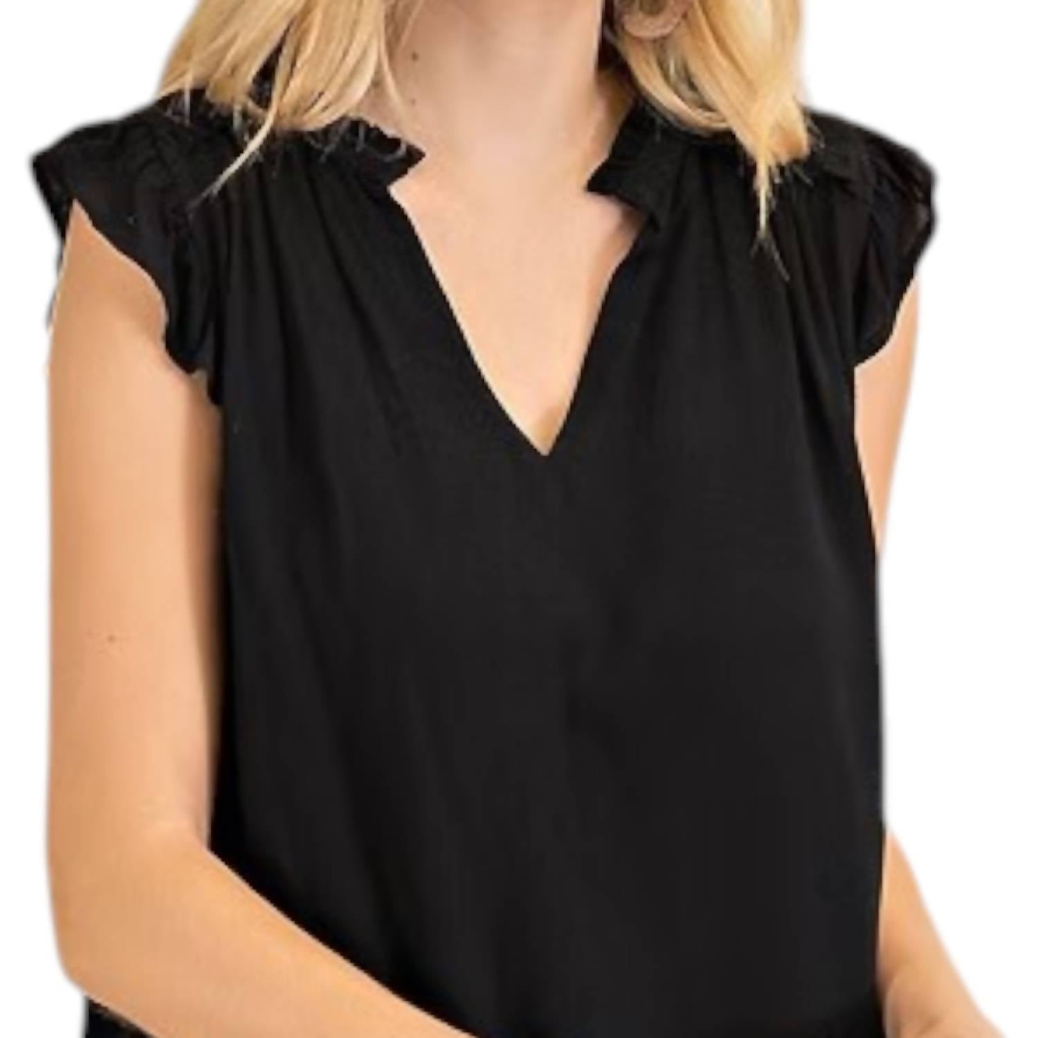 Kori - Ruffled Sleeves Top