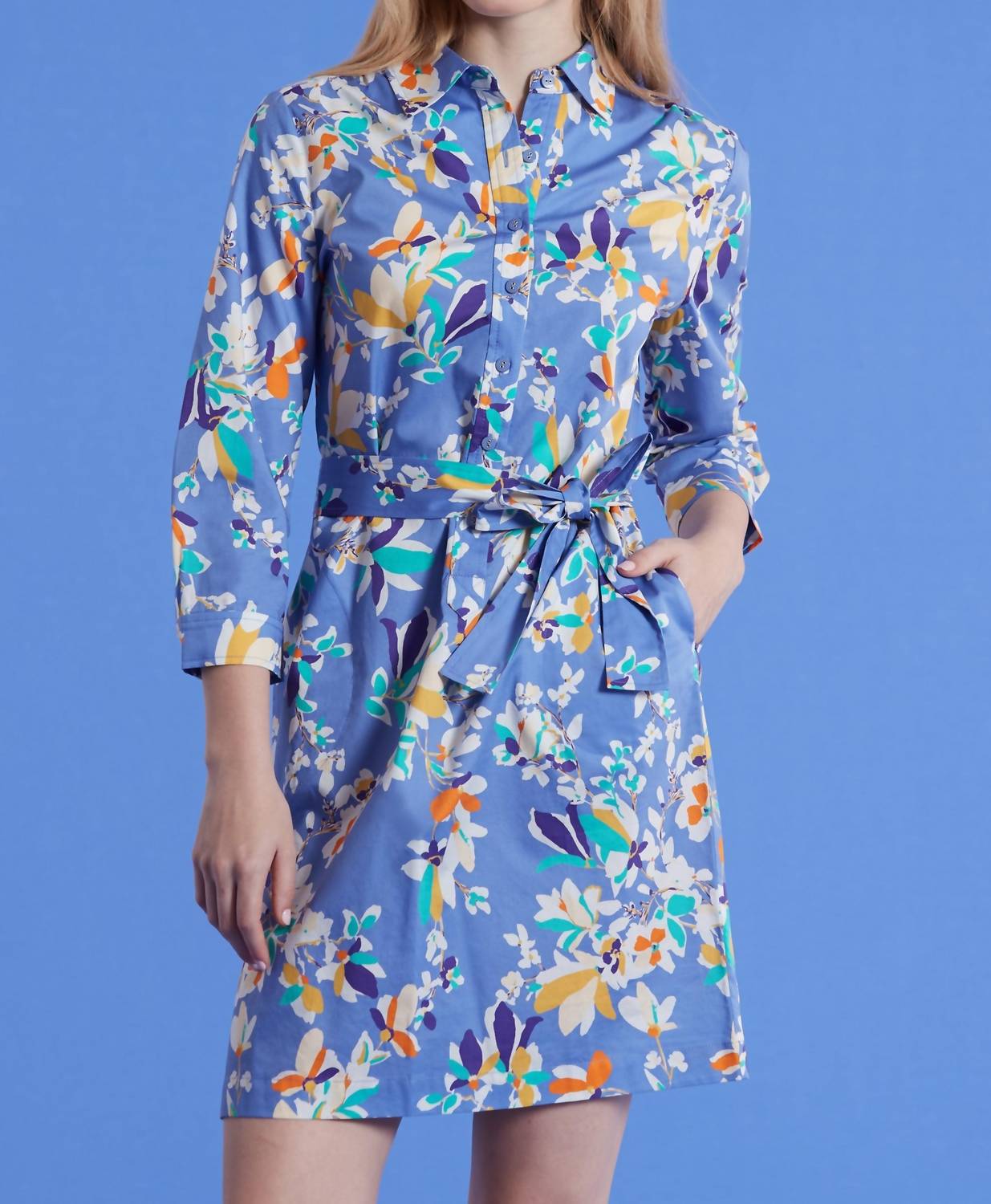 Tyler Boe - Ziva Cotton Peri Floral Dress