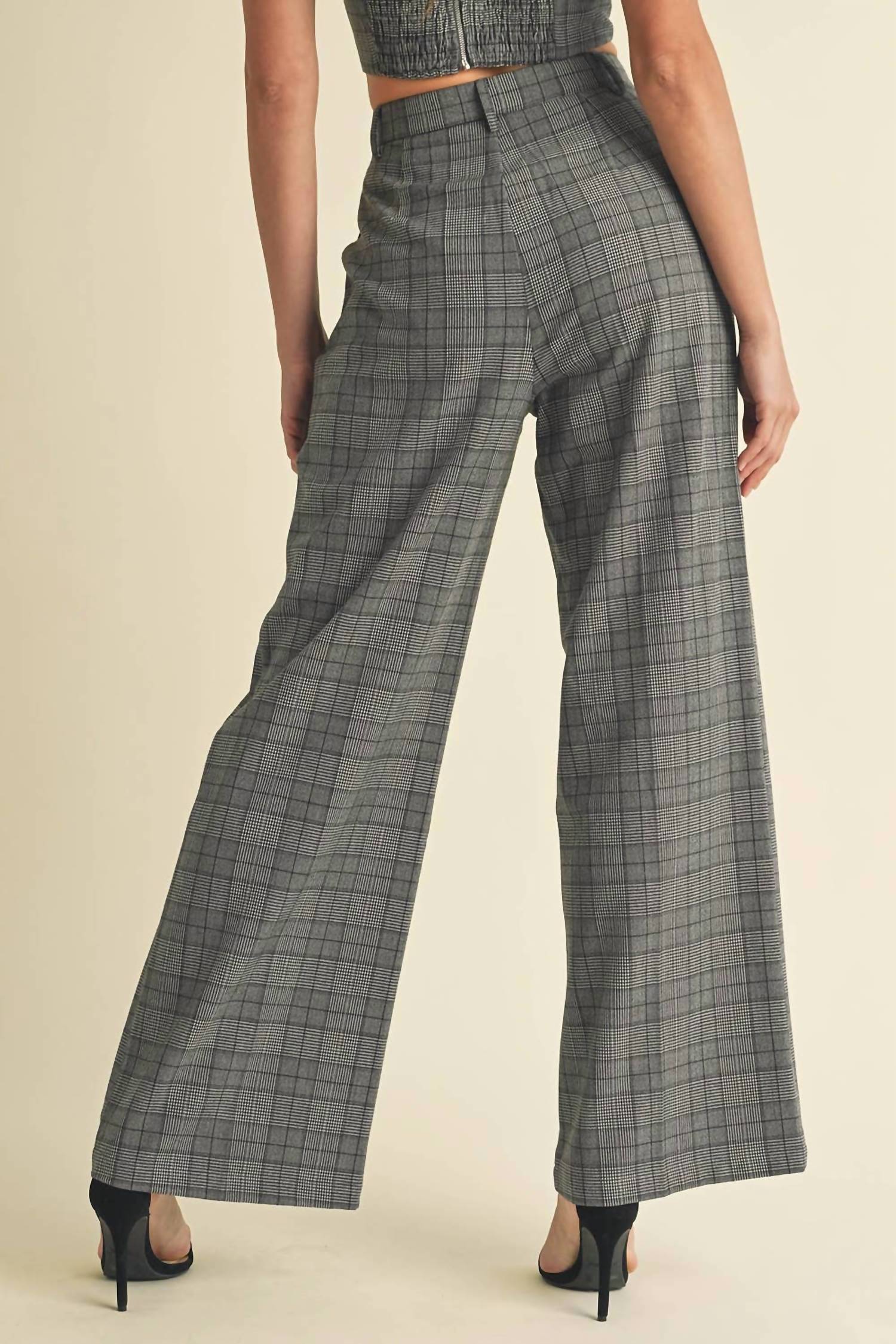 Endless Blu. - Plaid Tailored Pants
