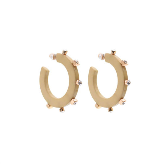 Smith & Co - Women's Large City Girl Jewel Hoop Earrings