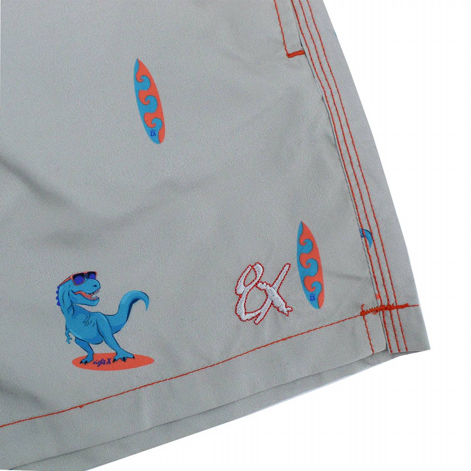 Eight X - Surfing T-rex Print Swim Trunks