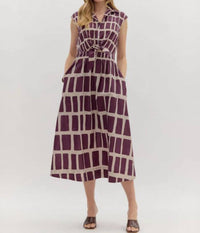 entro Knot Front Dress in purple - women's dress