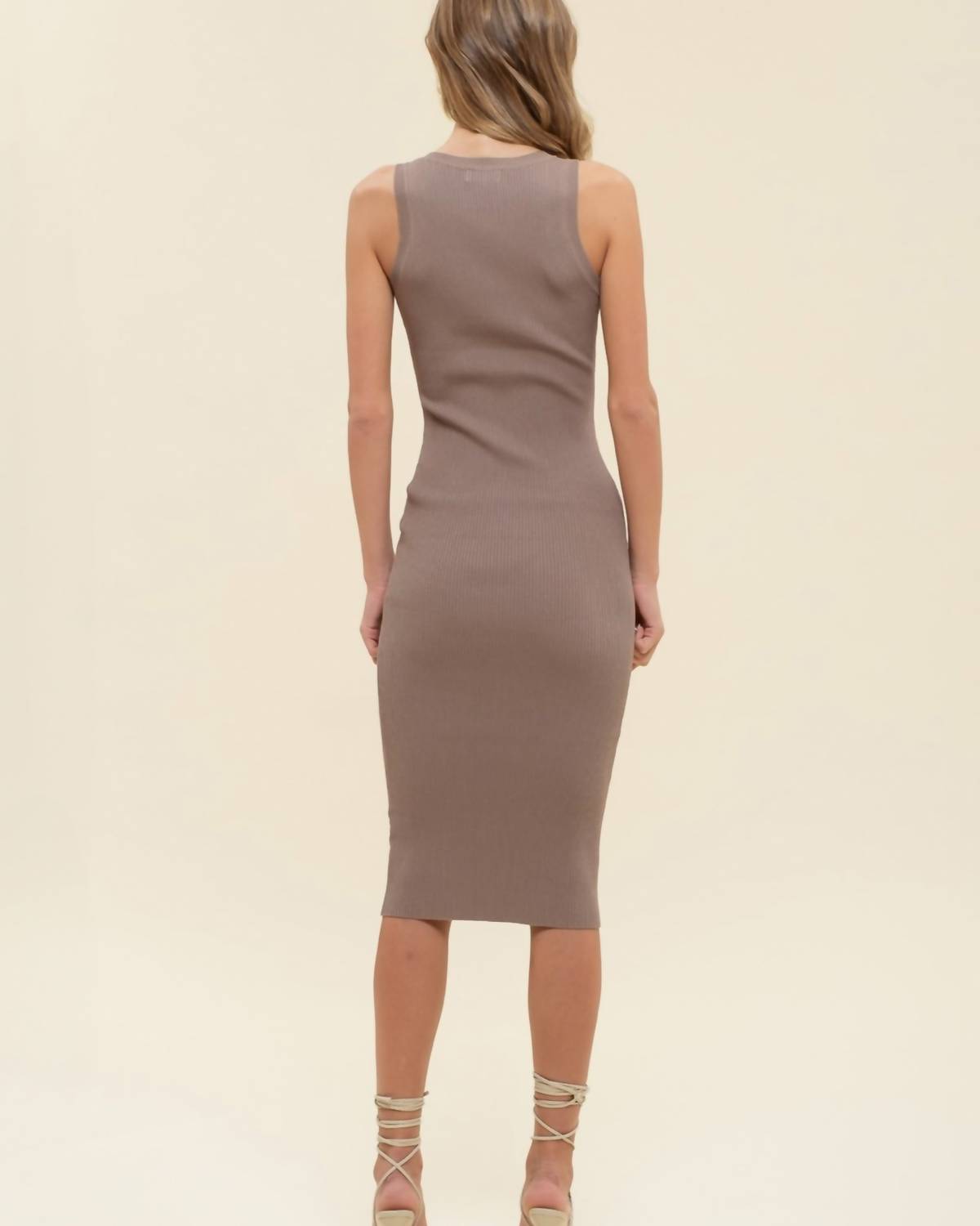 Blu Pepper - Stella Ribbed Knit Tank Dress