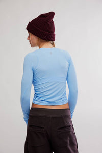 Free People - Tempo Ruched Longsleeves Top