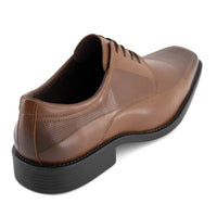 Ferrato Men's Flats Leather Shoes in brown - men's shoe - detail view