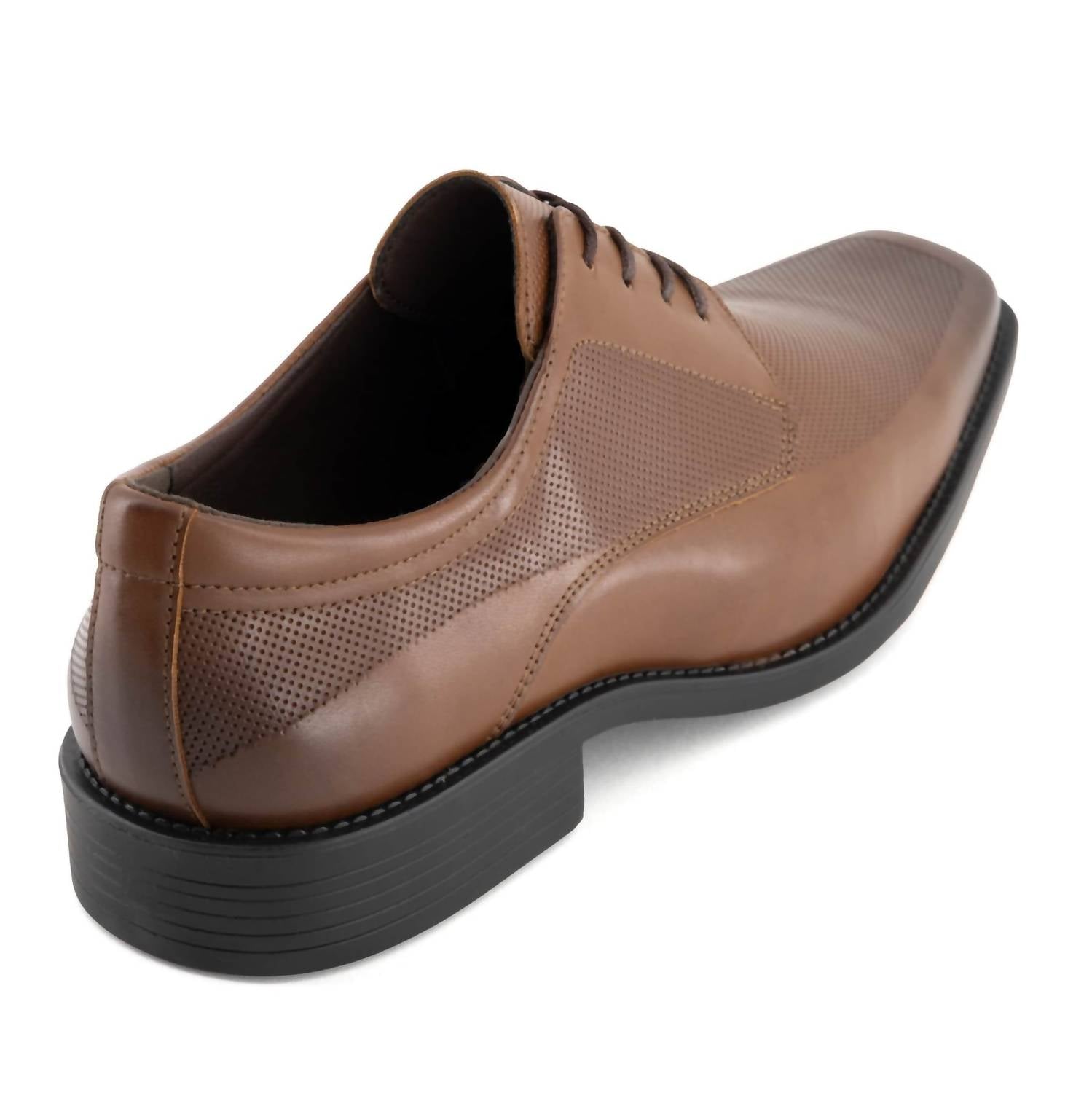 Ferrato Men's Flats Leather Shoes in brown - men's shoe - detail view