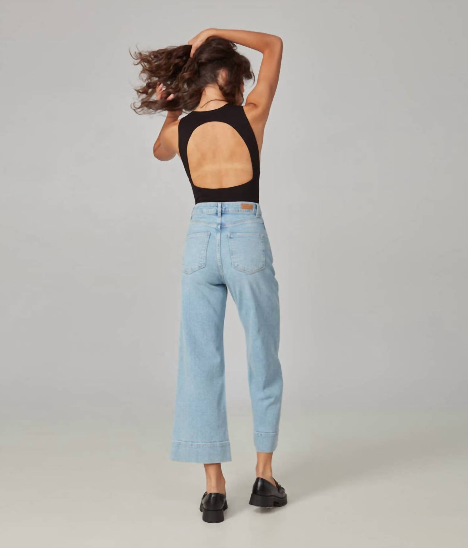 LOLA JEANS Milan High Rise Wide Leg Jeans in luster - women's jeans - alternate view