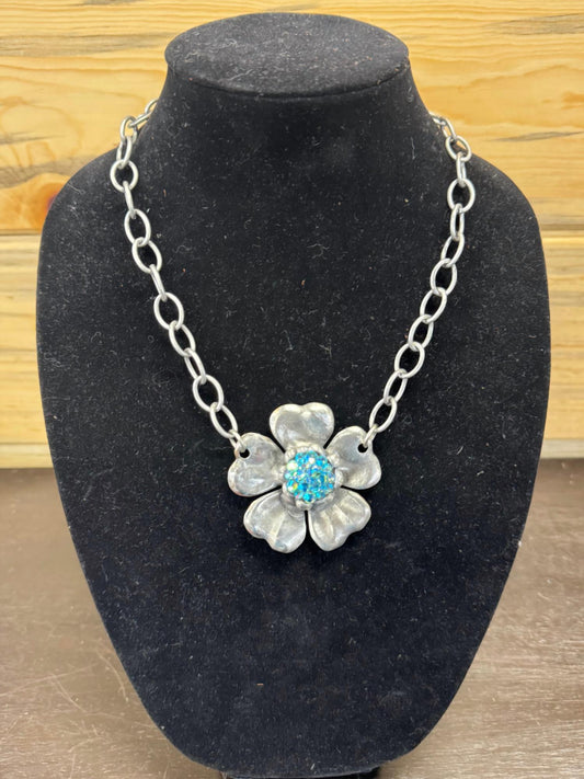 Art By Amy Labbe - Women's Flower Sparkle Necklace
