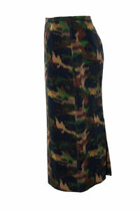 Rochas - Pre-loved Women's Paris Camouflage Printed Midi Skirt