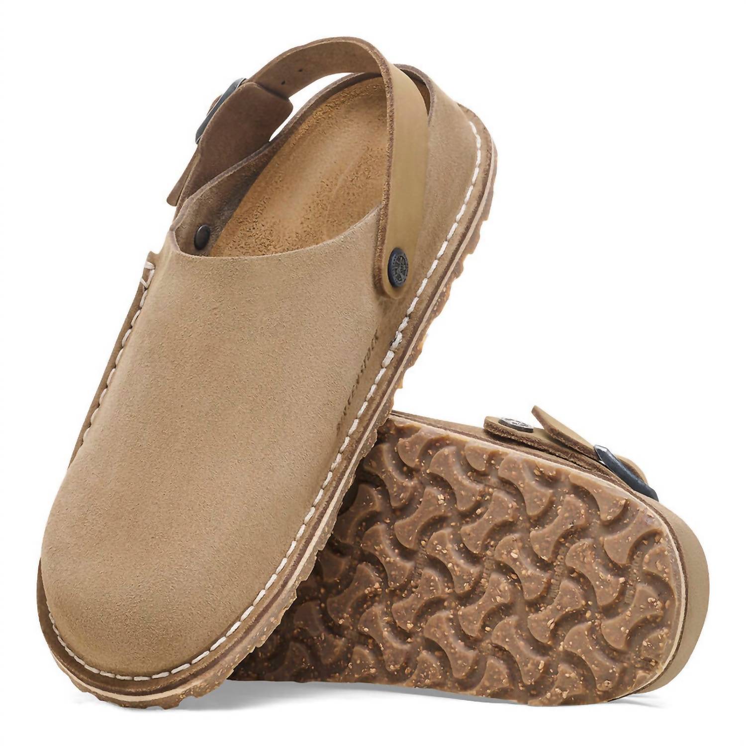 BIRKENSTOCK Women's Lutry Suede Clog in gray taupe - women's shoe - view 4