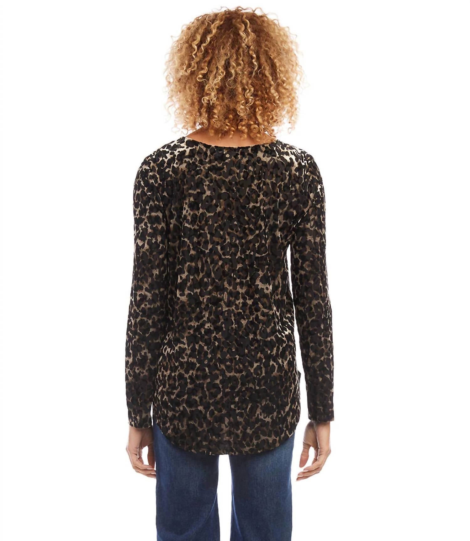 Karen Kane - Beverley Velvet Burnout Shirttail Top