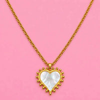 Susan Shaw - Mother Of Pearl Heart Necklace