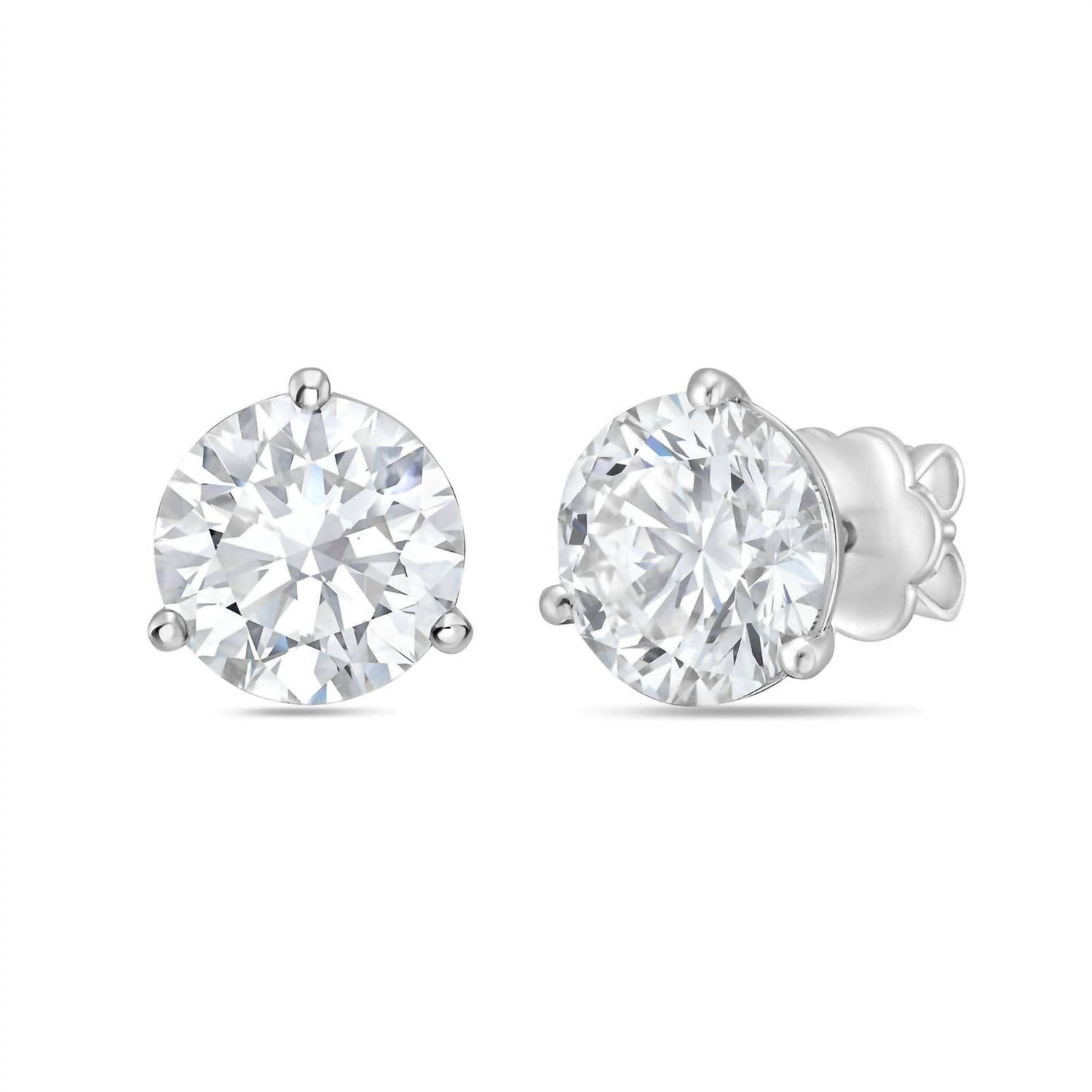 Diana M Jewels - 8.00 Cts Round Lab Grown Stud Earrings