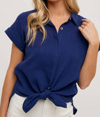Bluivy - Button Up Cotton Shirt