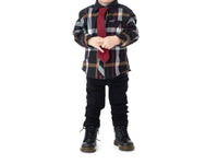 Noruk Collection - Boys' Plaid Shirt With Tie