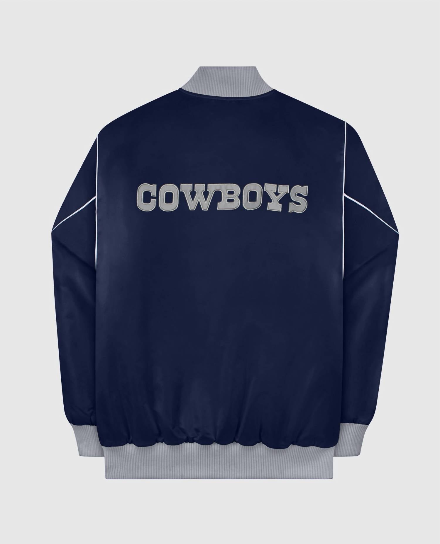 Starter - Men's Dallas Cowboys Snap-front Bomber Starter Jacket