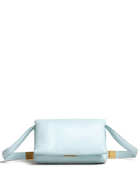 MARNI Women's Small Leather Prisma Crossbody Bag in light blue - women's bag