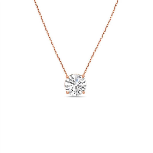 Diana M Jewels - 15.00 Cts Lab Grown Round Diamond East West Pendant Necklace