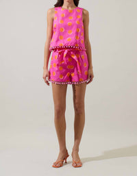 SUGARLIPS Rosie Polka Dot Shorts in fuchsia org dot - women's shorts - view 4