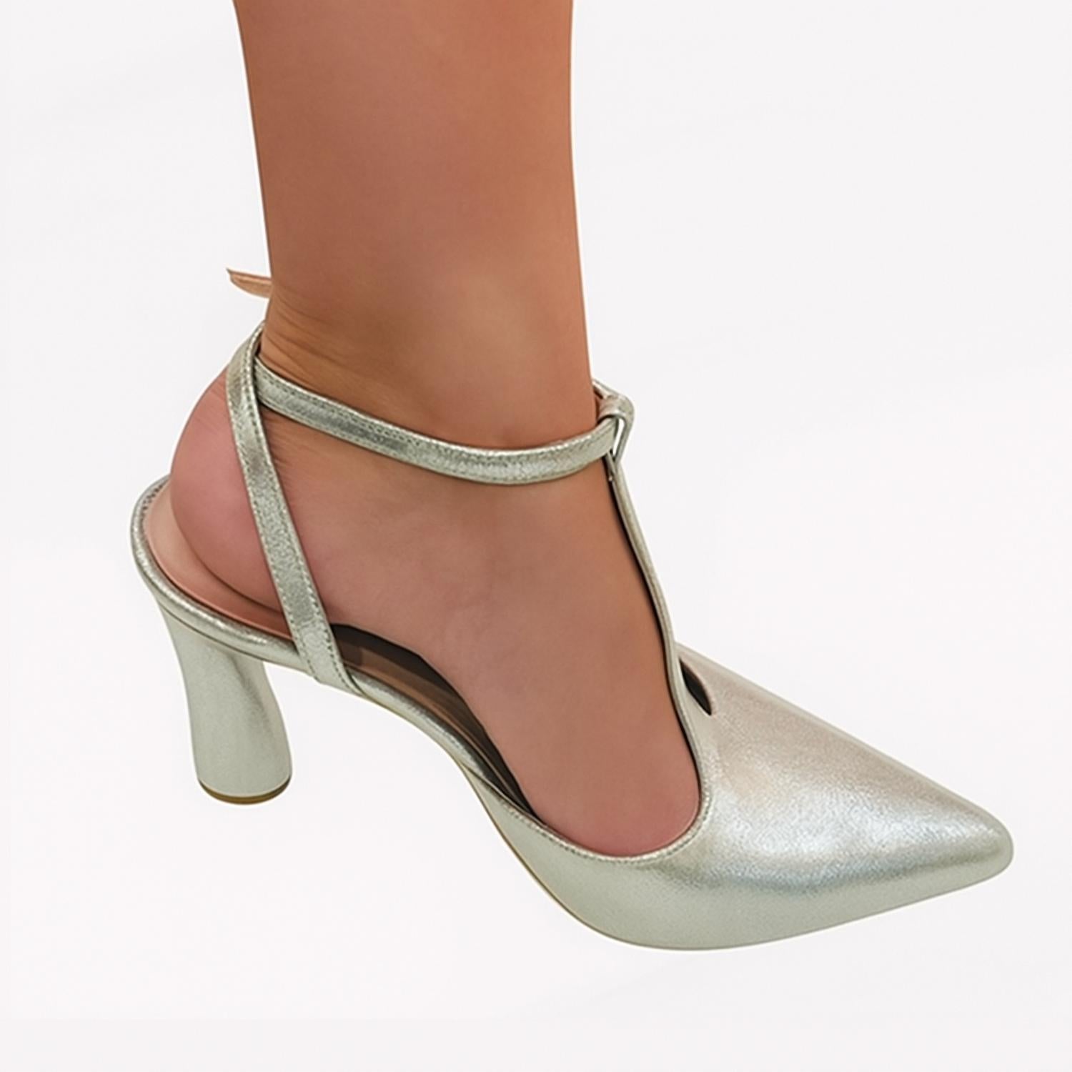 BUTRICH Women's Aida Pumps in silver crackle - women's heels