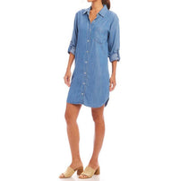 Karen Kane - Roll Tab Chambray Shirtdress