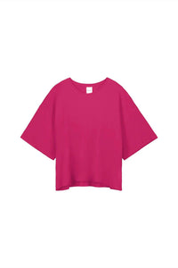 Kowtow Light Boxy Tee in magenta - women's t-shirt - view 6