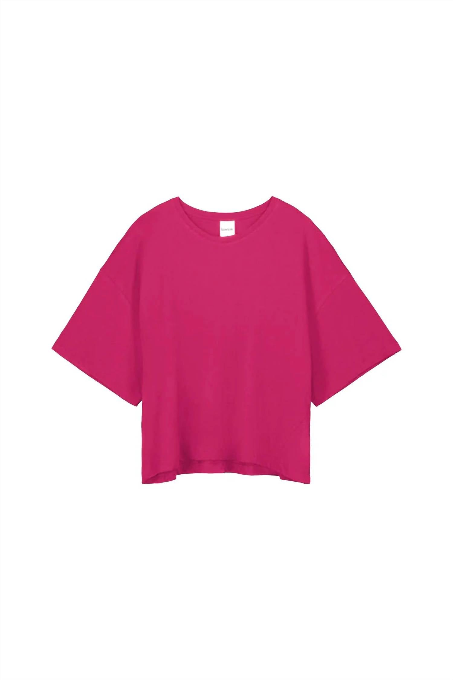 Kowtow Light Boxy Tee in magenta - women's t-shirt - view 6