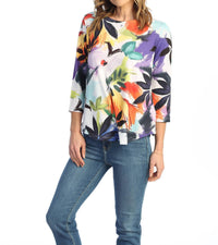 Jess & Jane - Tropical Round Hem Top