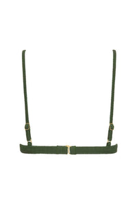 Montce - Micro Scrunch Hunter Triangle Bikini Top