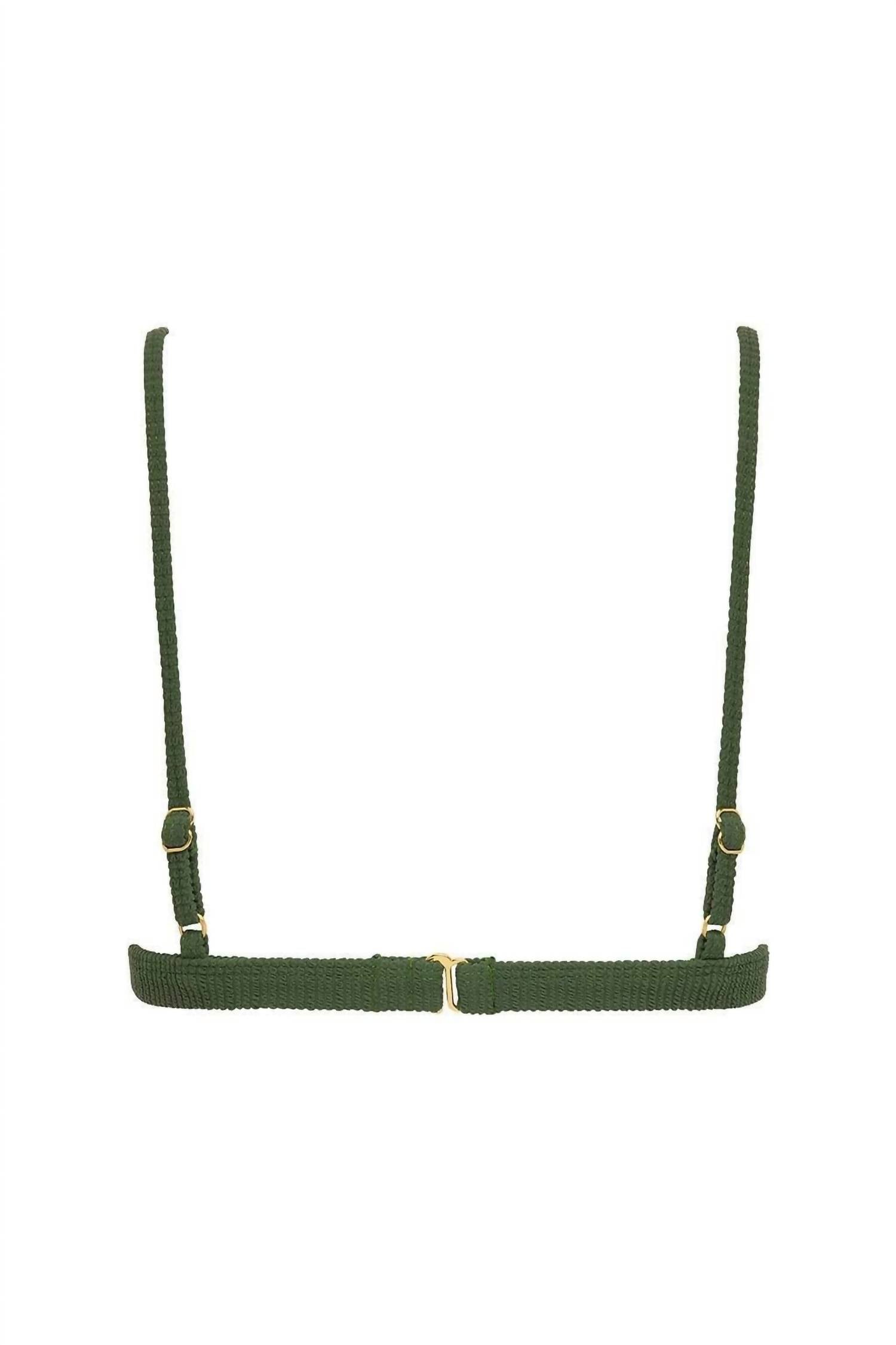 Montce - Micro Scrunch Hunter Triangle Bikini Top