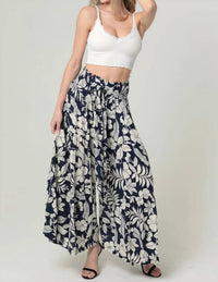 Angie - Floral Wide Leg With Waist Tie Pants