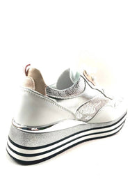 Exe - Women's Lace Up Low Wedge Platform Fashion Sneaker