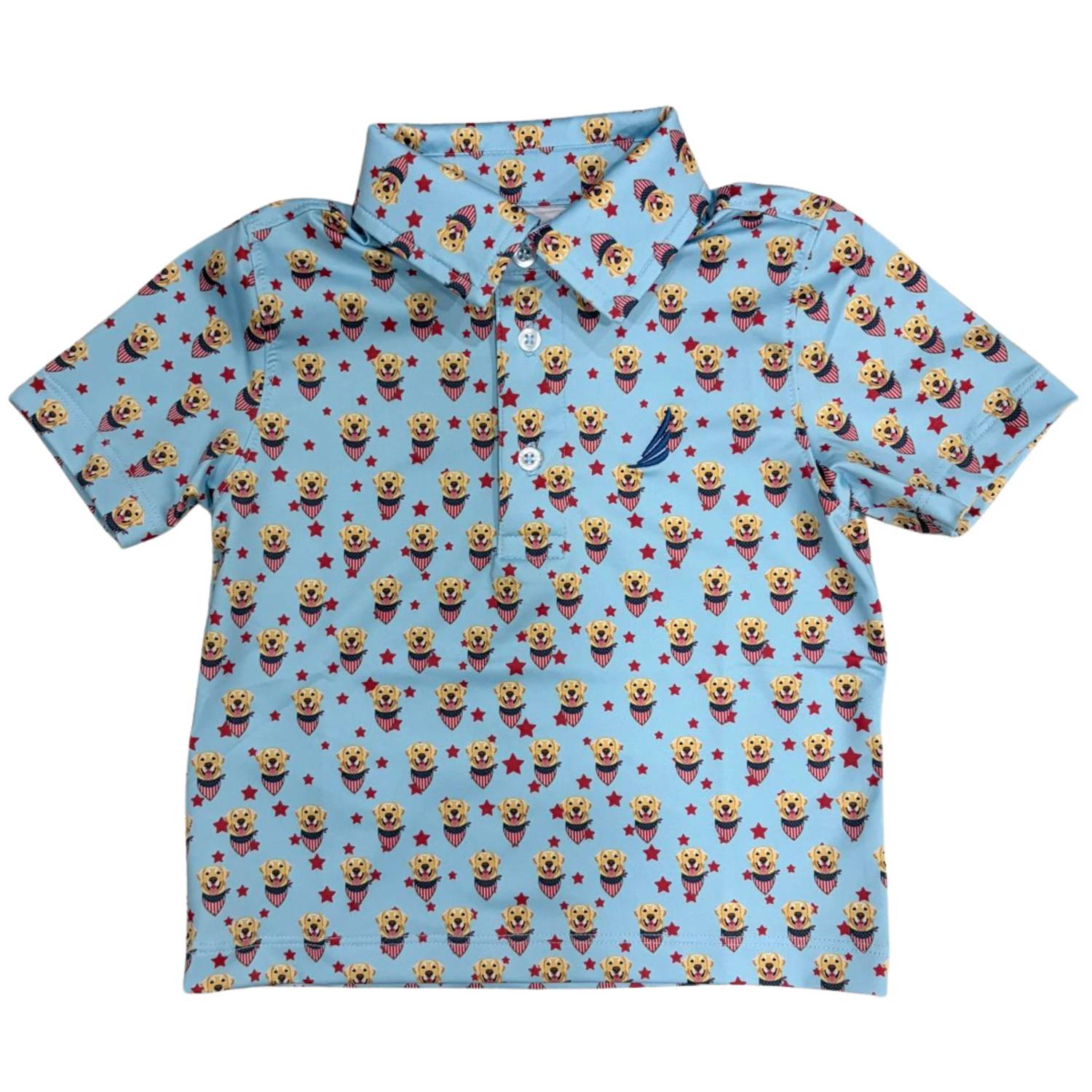Coolybri - Boy's Miles Americana Dog Print Polo
