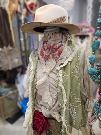 A Rare Bird - Women's Embroidery Ruffle Vest