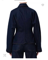 AGOLDE DEVON SHIRT in blue - women's blouse - detail view