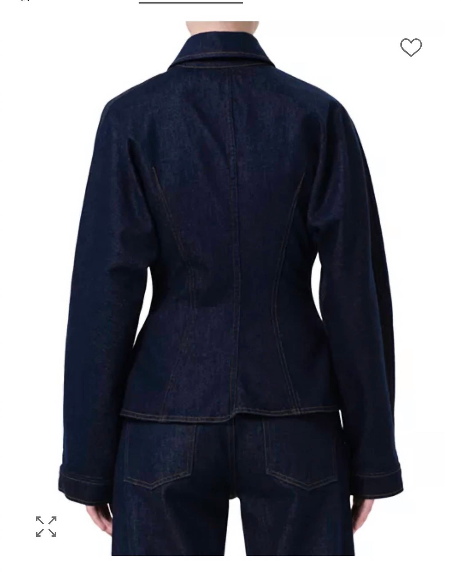 AGOLDE DEVON SHIRT in blue - women's blouse - detail view