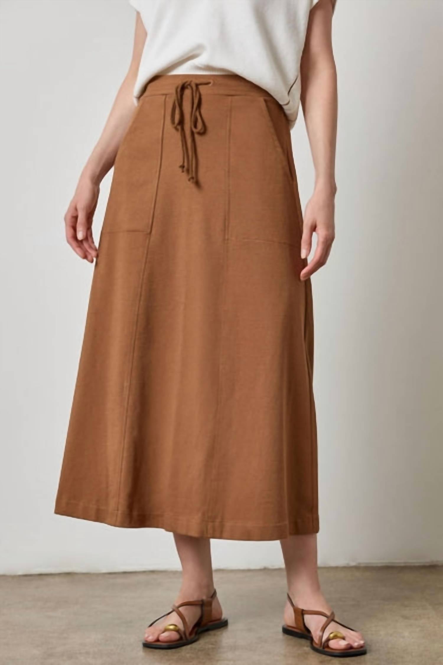 Lilla P - Drawcord Paneled Skirt