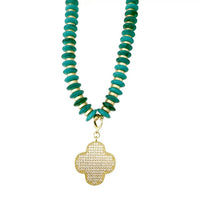 Gemelli - Women's Clover Beaded Necklace