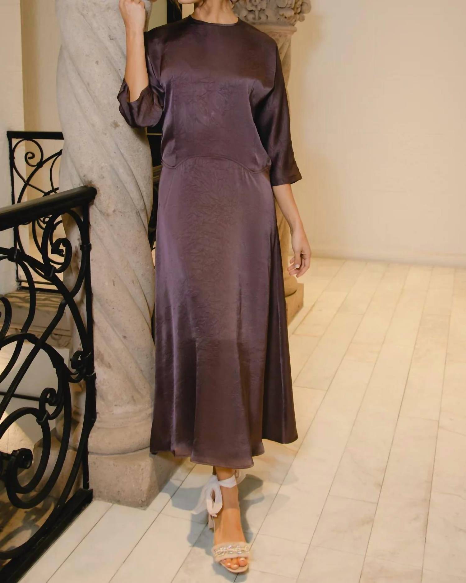Hana & Co - Crushed Satin Dress