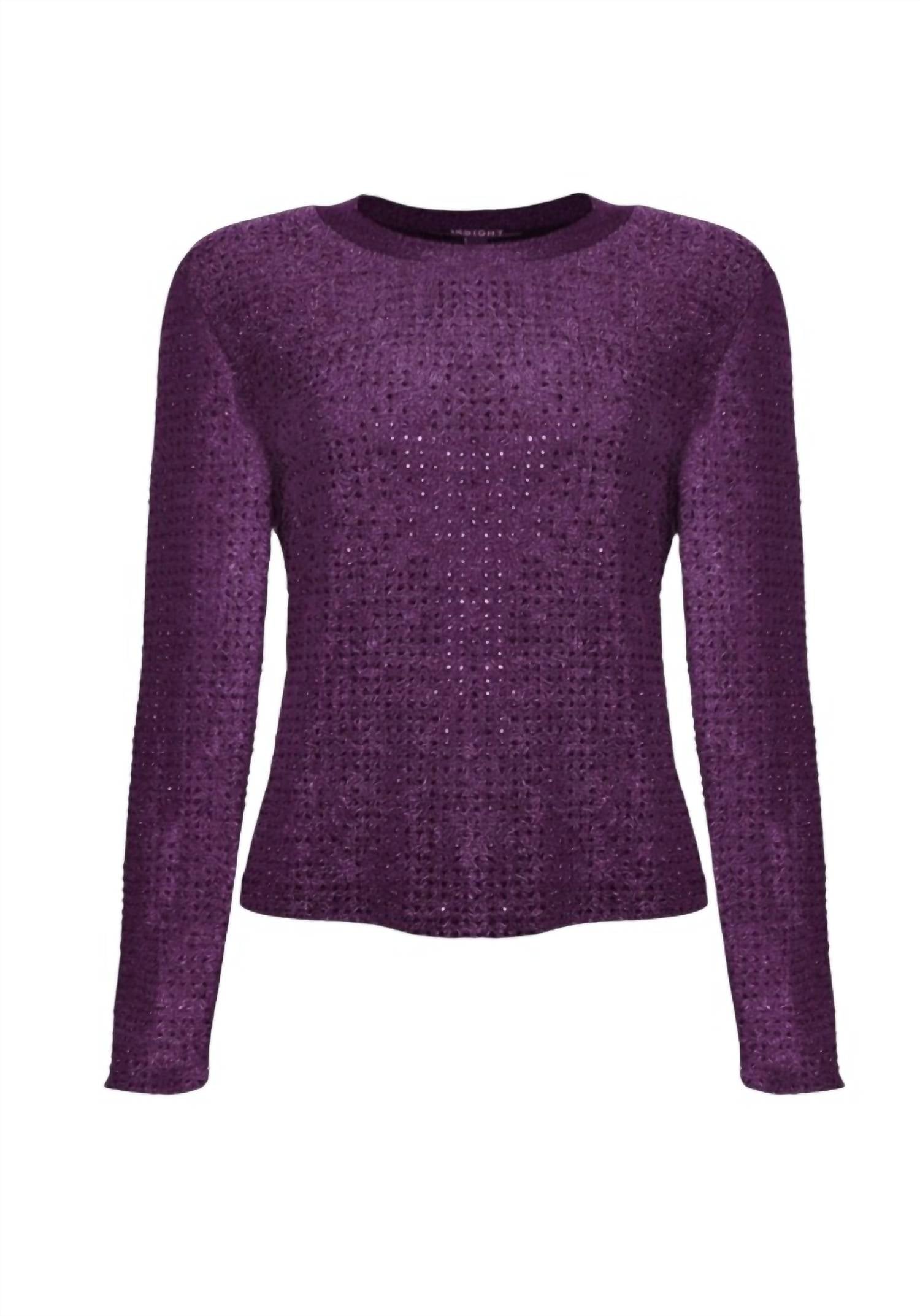 Insight - Women's Solid Metallic Studs Top