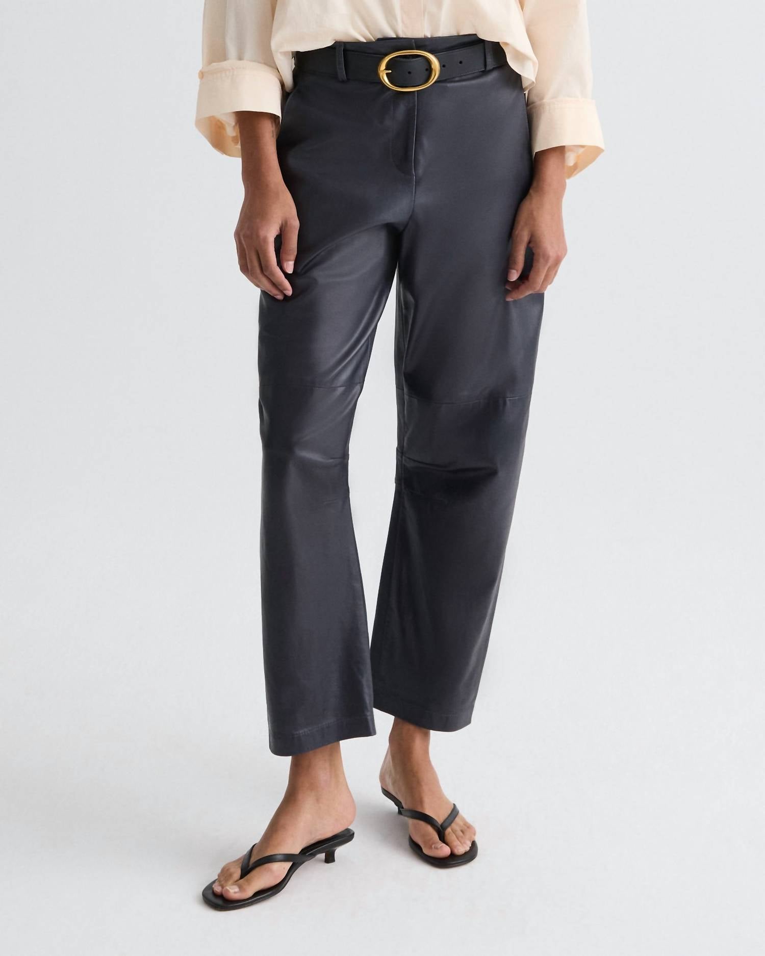 TWP Jett Leather Pant in midnight - women's pants