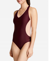 Danskin - V-Neck Racerback Mesh Leotard One Piece